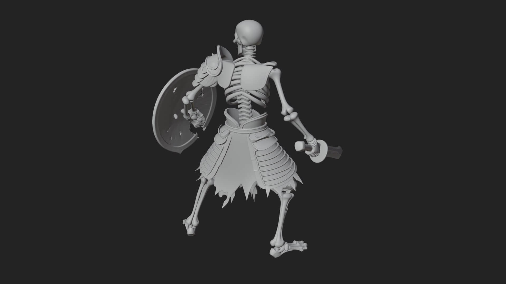 Skeleton Warrior Statue Design 17 3D Print Model 3D Model