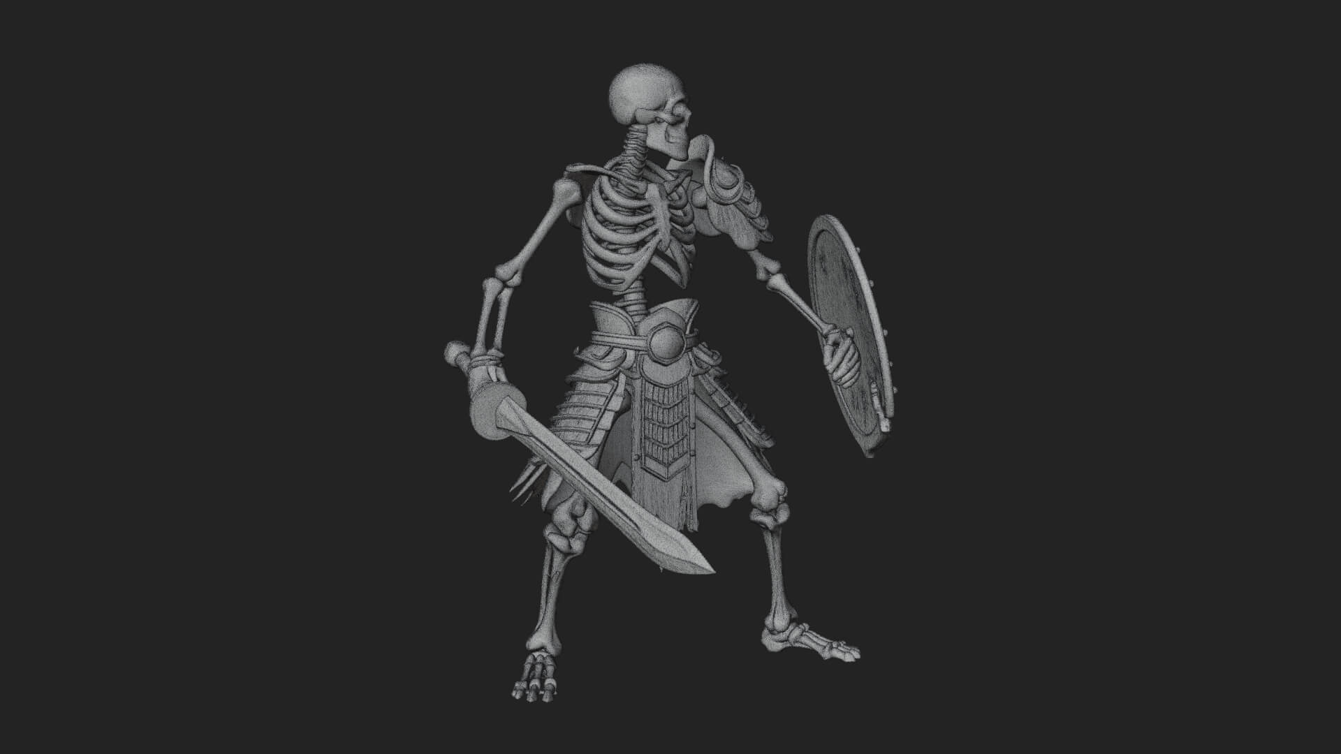 Skeleton Warrior Statue Design 17 3D Print Model 3D Model