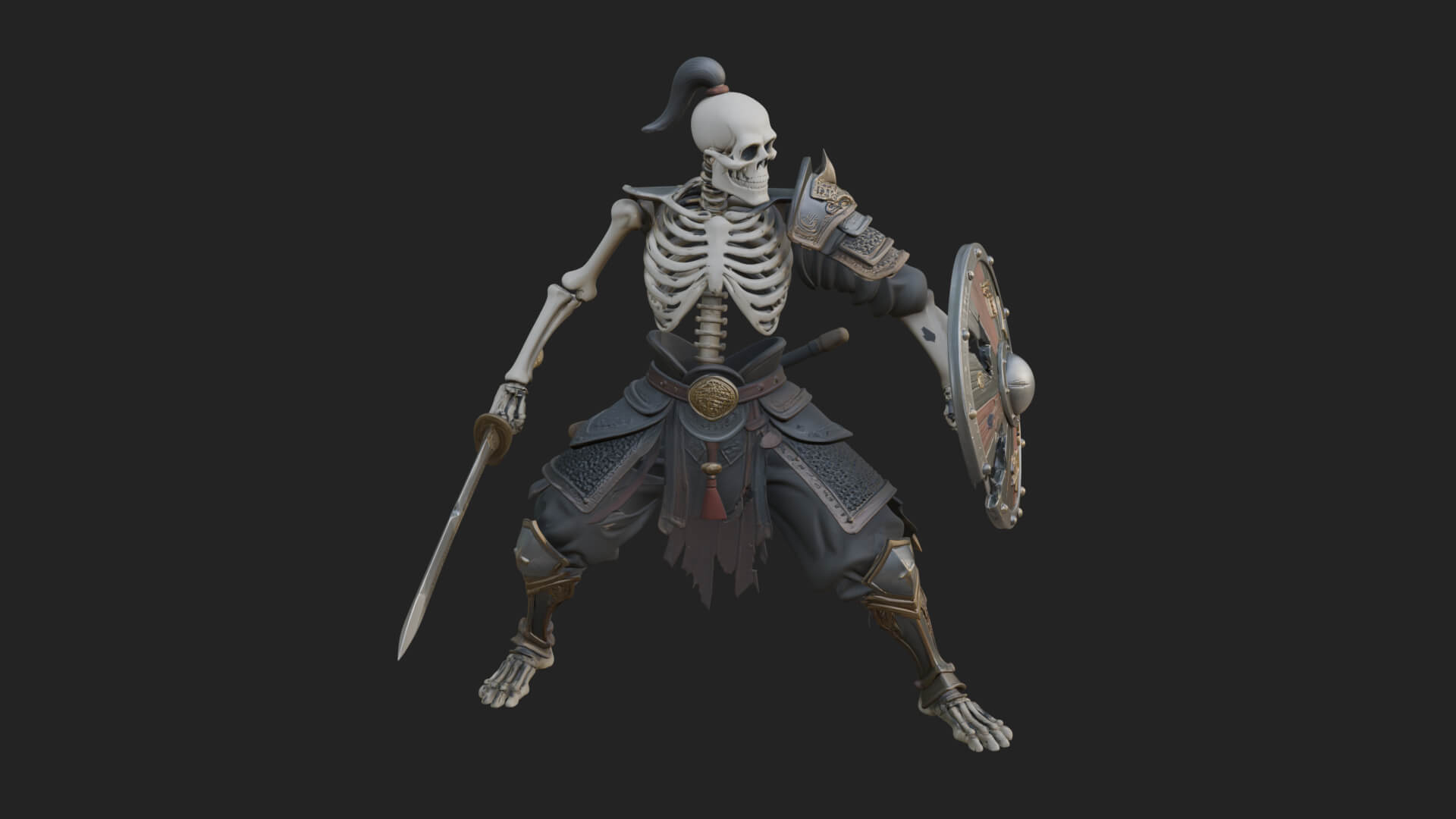 Skeleton Warrior Statue Design 20 3D Print Model 3D Model