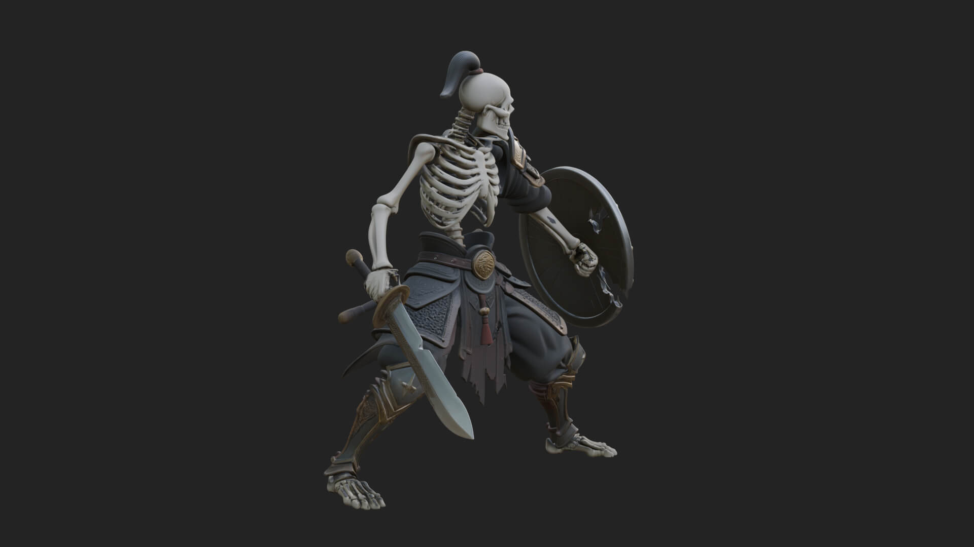 Skeleton Warrior Statue Design 20 3D Print Model 3D Model