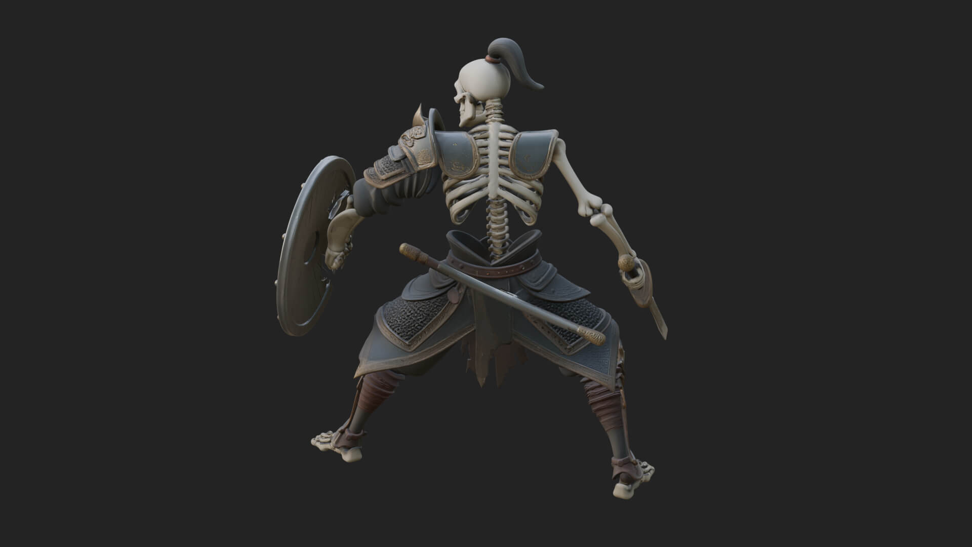 Skeleton Warrior Statue Design 20 3D Print Model 3D Model