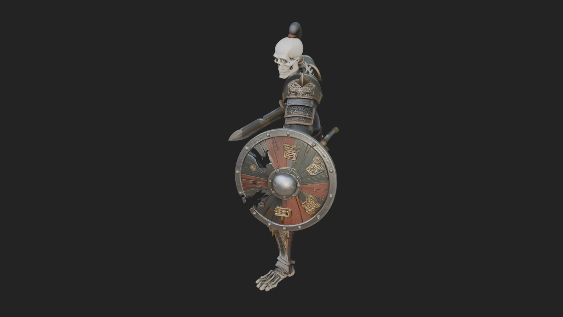 Skeleton Warrior Statue Design 20 3D Print Model 3D Model
