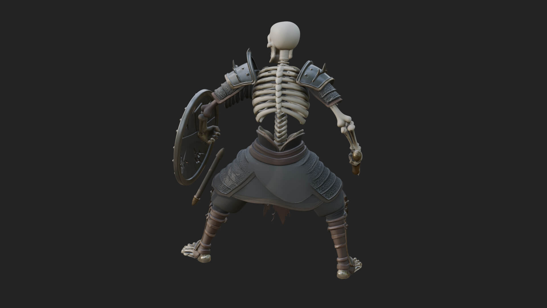Skeleton Warrior Statue Design 22 3D Print Model 3D Model