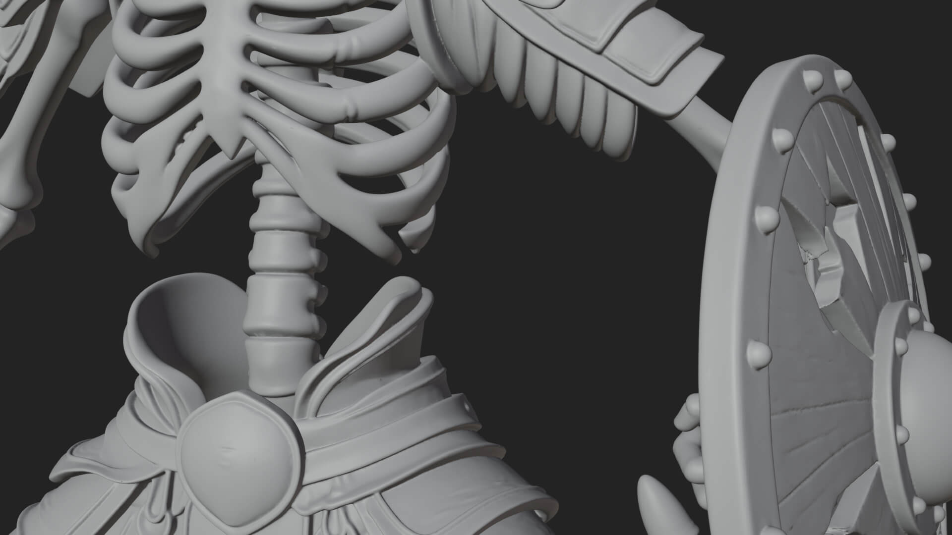 Skeleton Warrior Statue Design 22 3D Print Model 3D Model