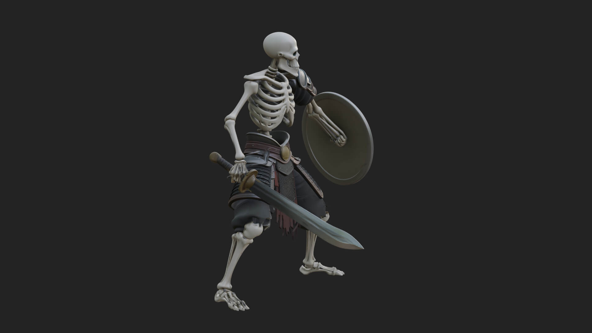 Skeleton Warrior Statue Design 23 3D Print Model 3D Model