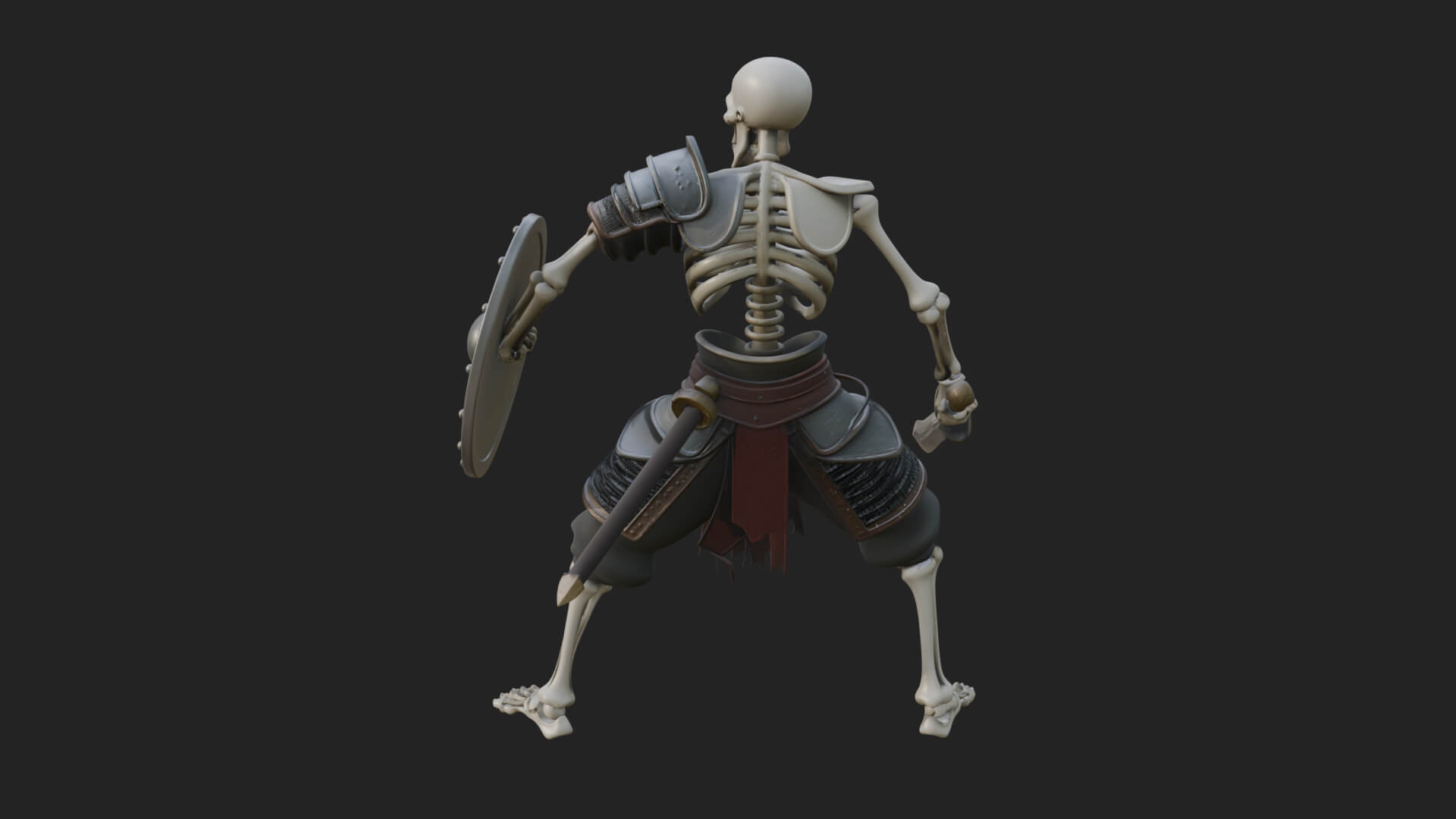 Skeleton Warrior Statue Design 23 3D Print Model 3D Model