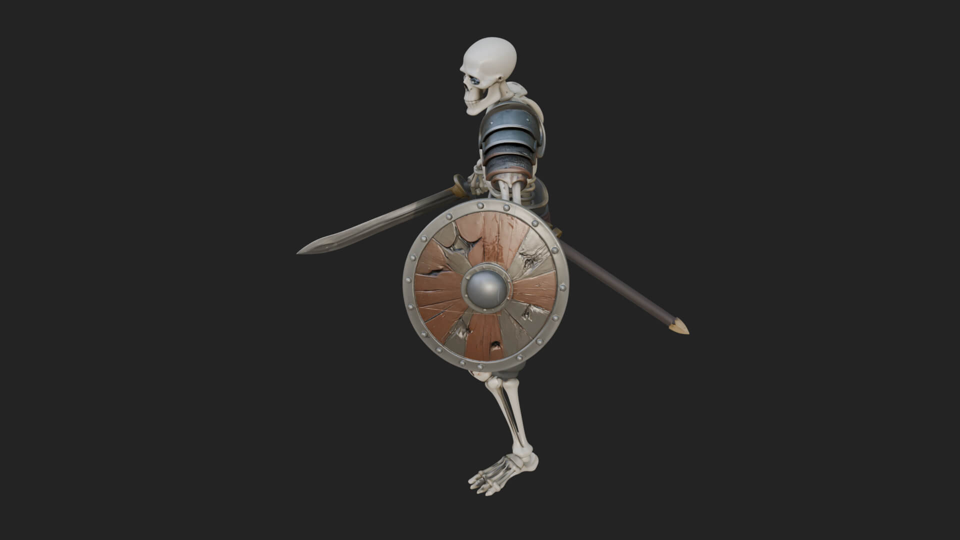 Skeleton Warrior Statue Design 23 3D Print Model 3D Model