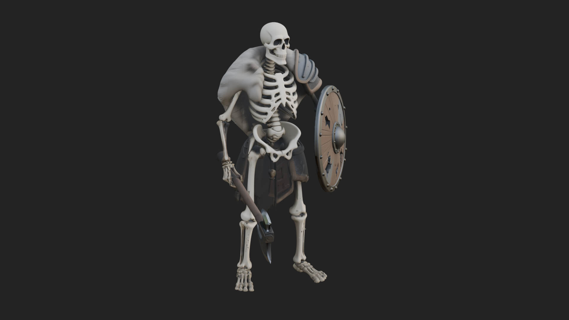 Skeleton Warrior Statue Design 9 3D Print Model 3D Model