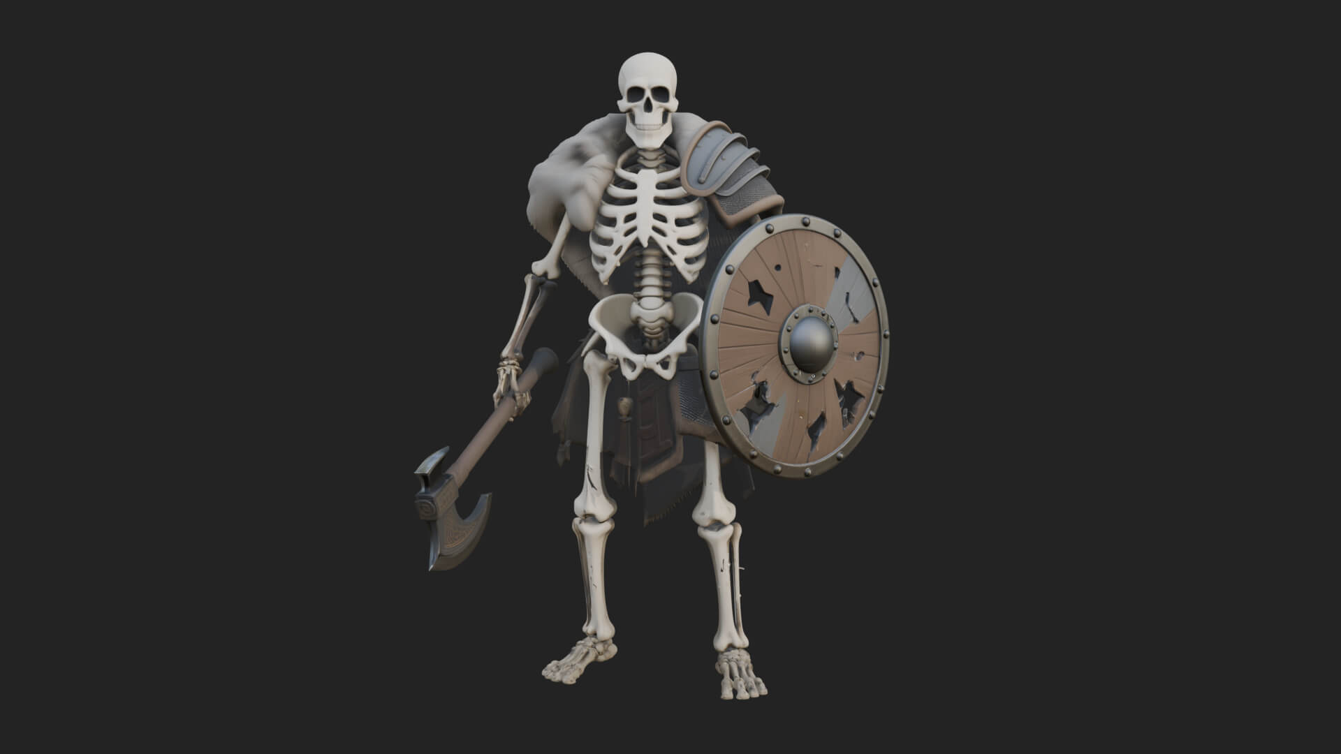 Skeleton Warrior Statue Design 9 3D Print Model 3D Model