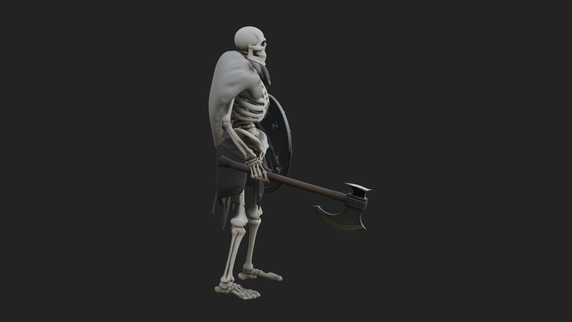 Skeleton Warrior Statue Design 9 3D Print Model 3D Model
