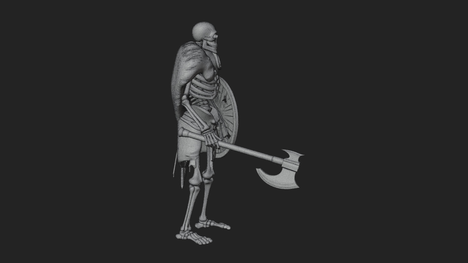 Skeleton Warrior Statue Design 9 3D Print Model 3D Model
