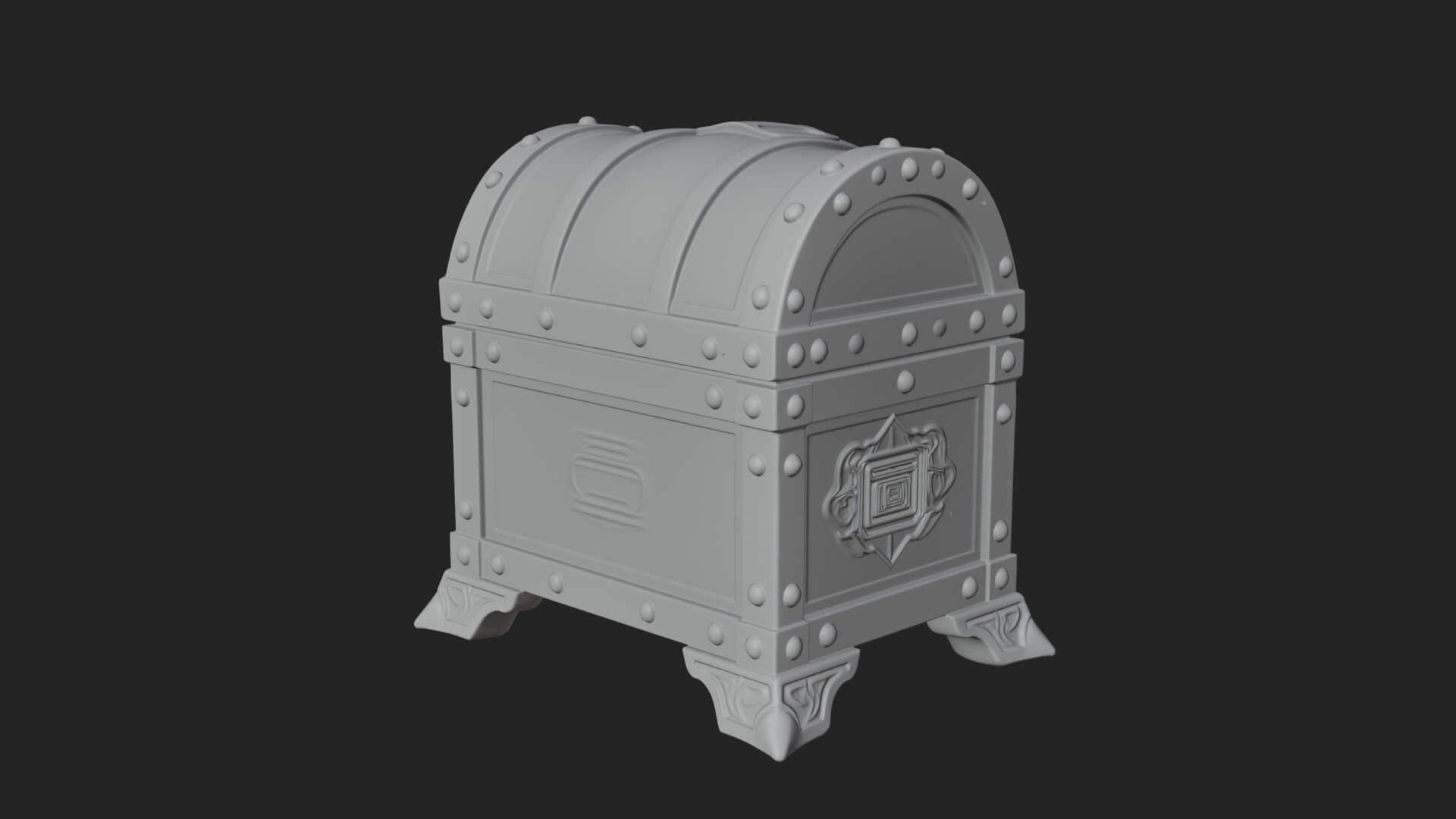 Skull Bone Treasure Chest Model Design 1 3D Print Model 3D Model