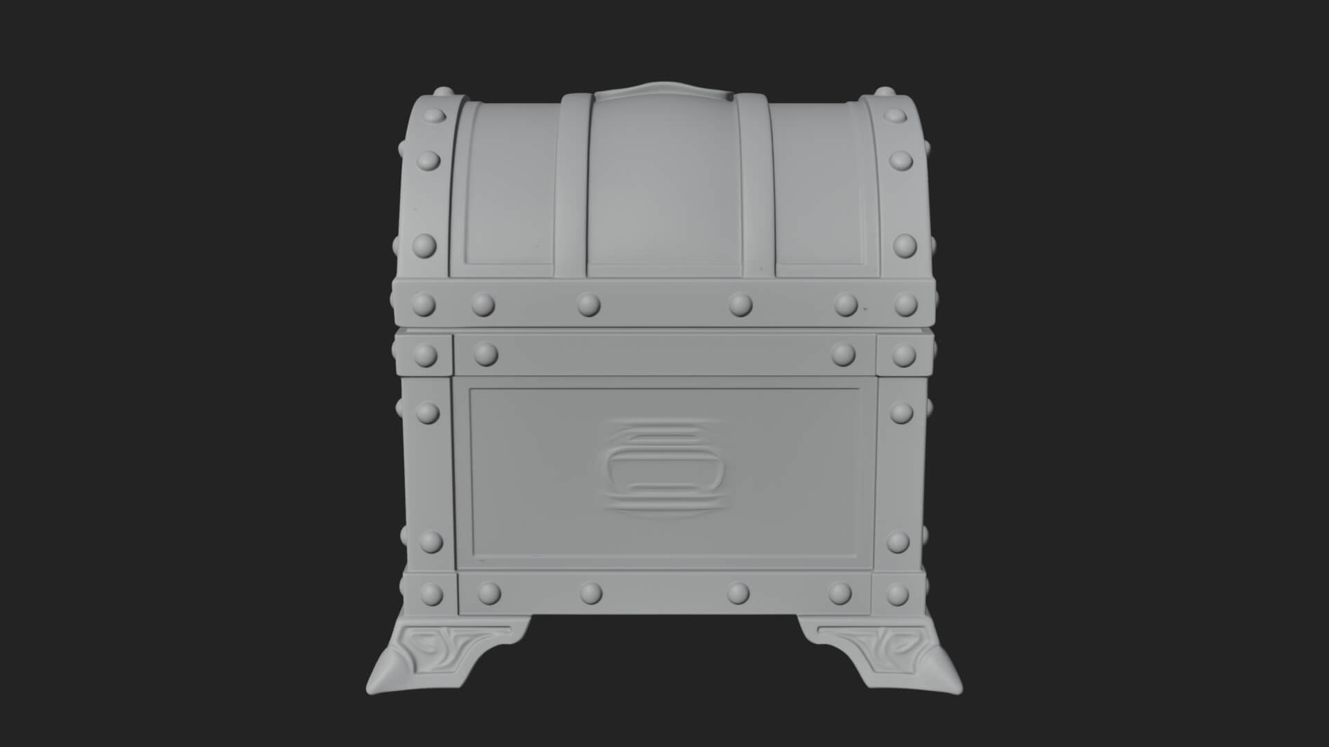 Skull Bone Treasure Chest Model Design 1 3D Print Model 3D Model