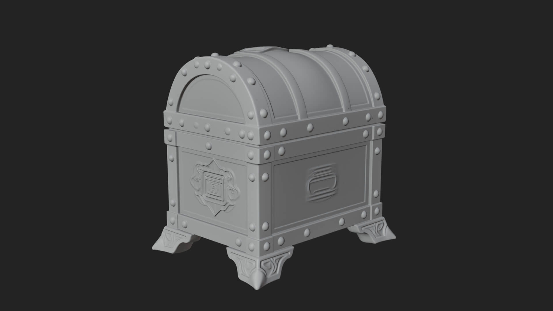 Skull Bone Treasure Chest Model Design 1 3D Print Model 3D Model