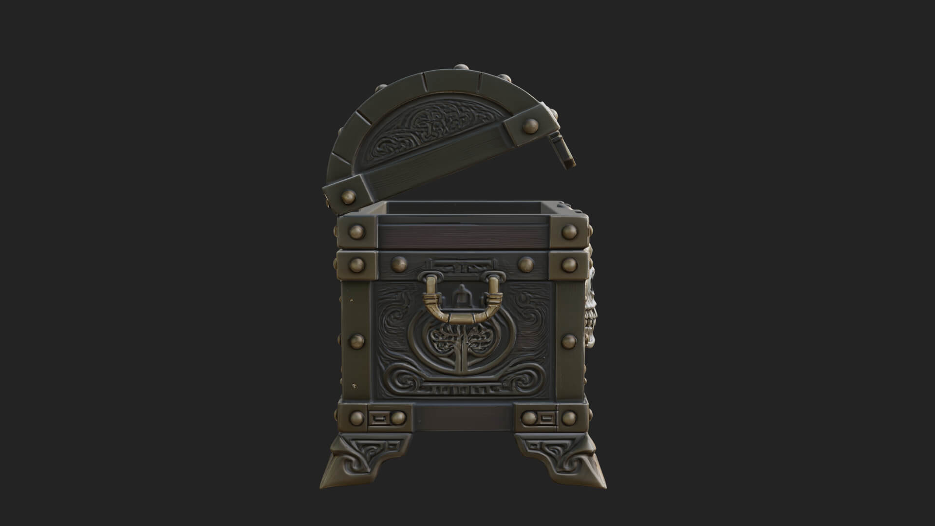 Skull Bone Treasure Chest Model Design 3 3D Print Model 3D Model