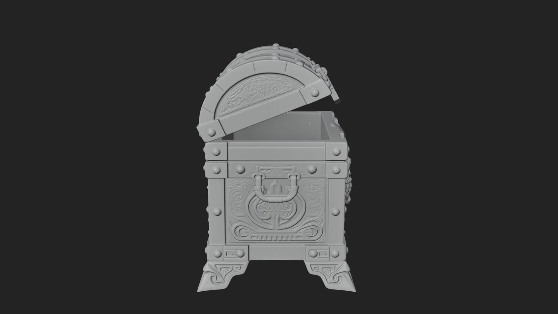Skull Bone Treasure Chest Model Design 3 3D Print Model 3D Model