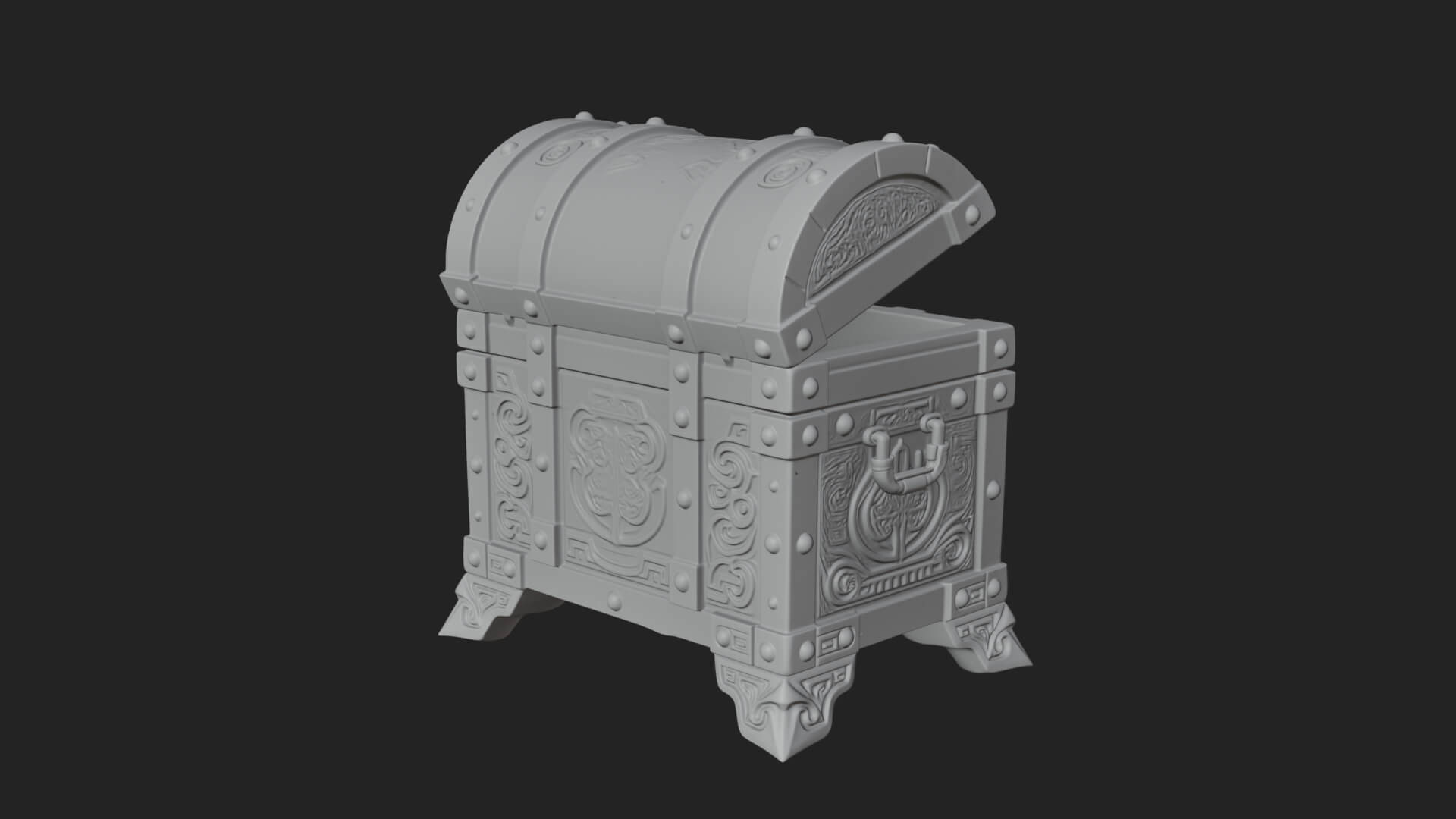Skull Bone Treasure Chest Model Design 3 3D Print Model 3D Model