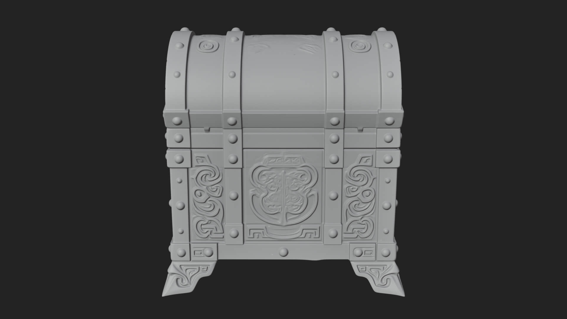 Skull Bone Treasure Chest Model Design 3 3D Print Model 3D Model