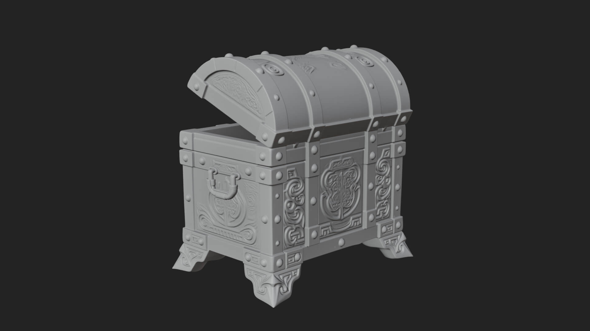 Skull Bone Treasure Chest Model Design 3 3D Print Model 3D Model