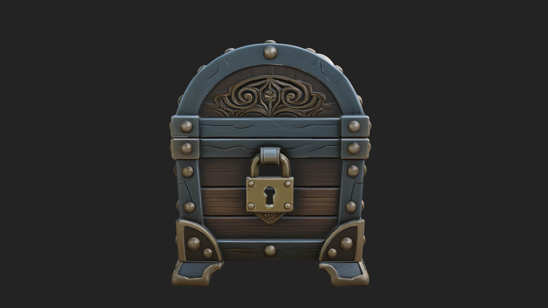 Skull Bone Treasure Chest Model Design 4 3D Print Model 3D Model