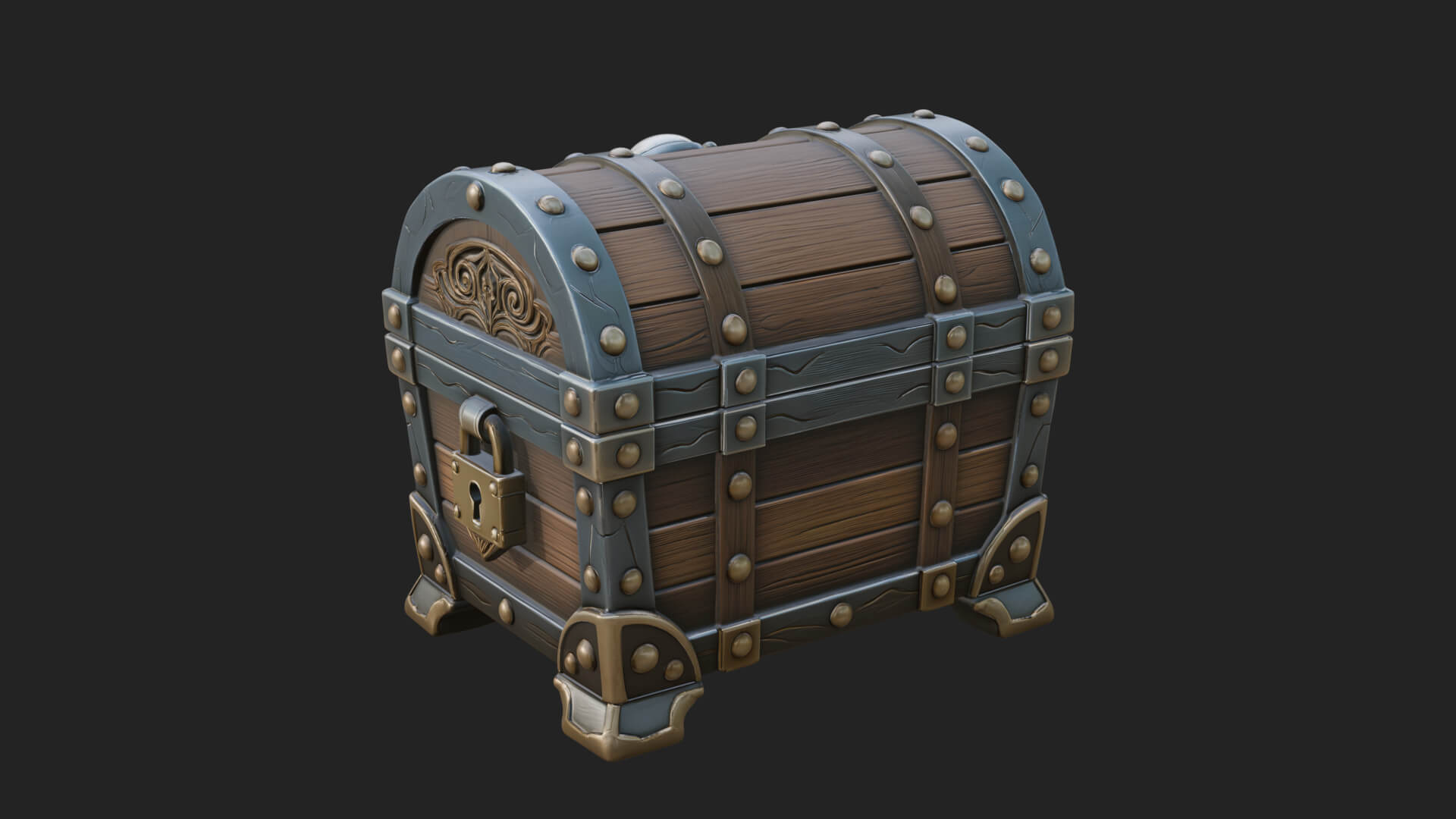 Skull Bone Treasure Chest Model Design 4 3D Print Model 3D Model