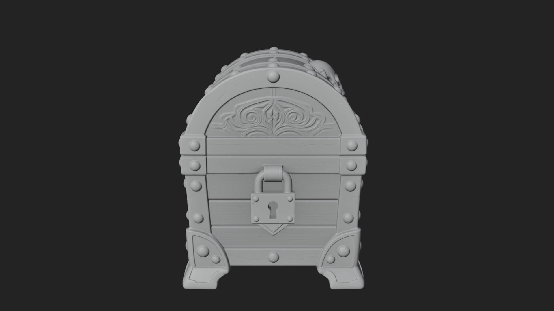 Skull Bone Treasure Chest Model Design 4 3D Print Model 3D Model