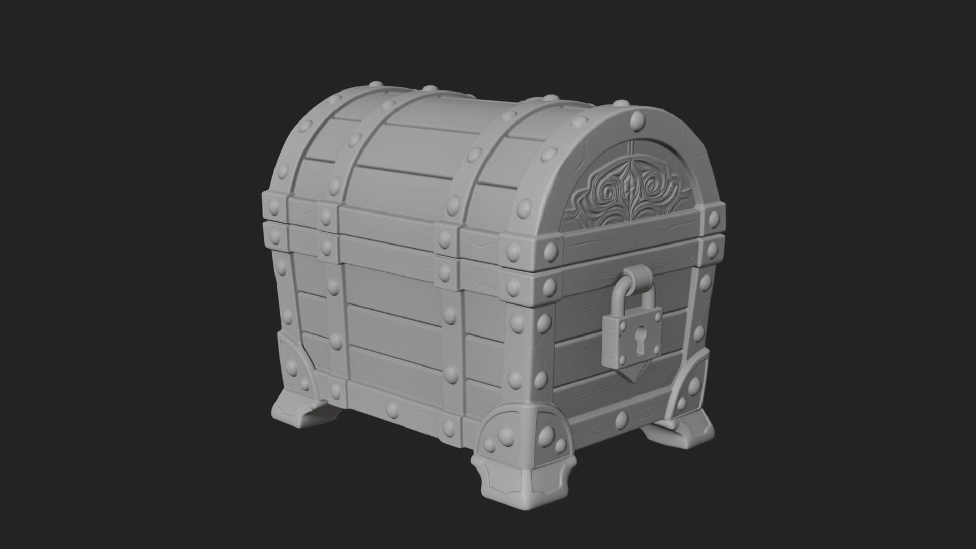 Skull Bone Treasure Chest Model Design 4 3D Print Model 3D Model