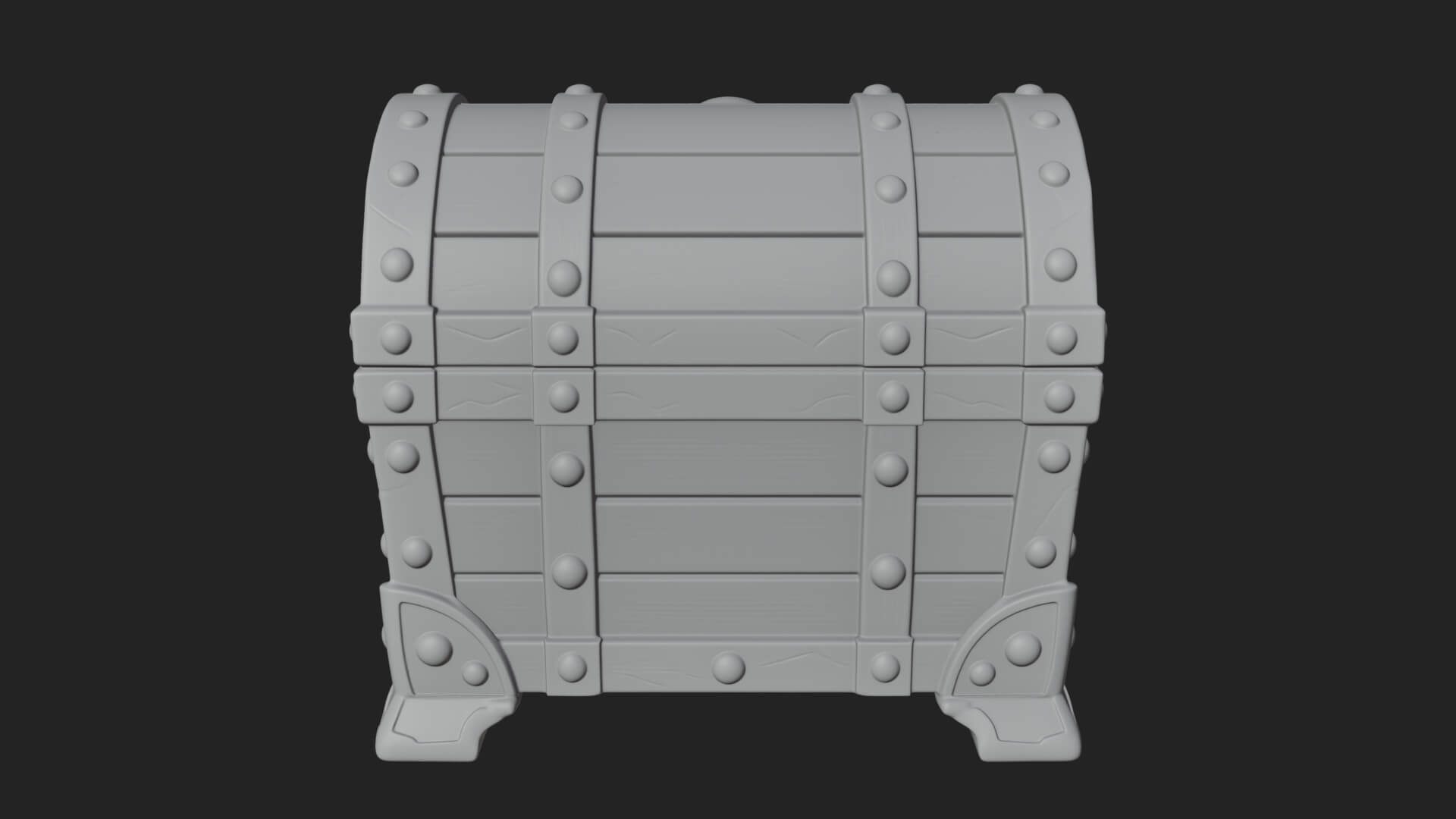 Skull Bone Treasure Chest Model Design 4 3D Print Model 3D Model