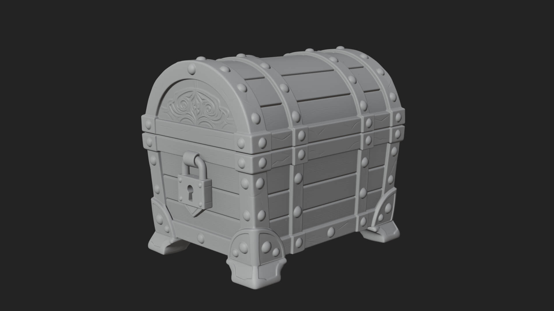 Skull Bone Treasure Chest Model Design 4 3D Print Model 3D Model