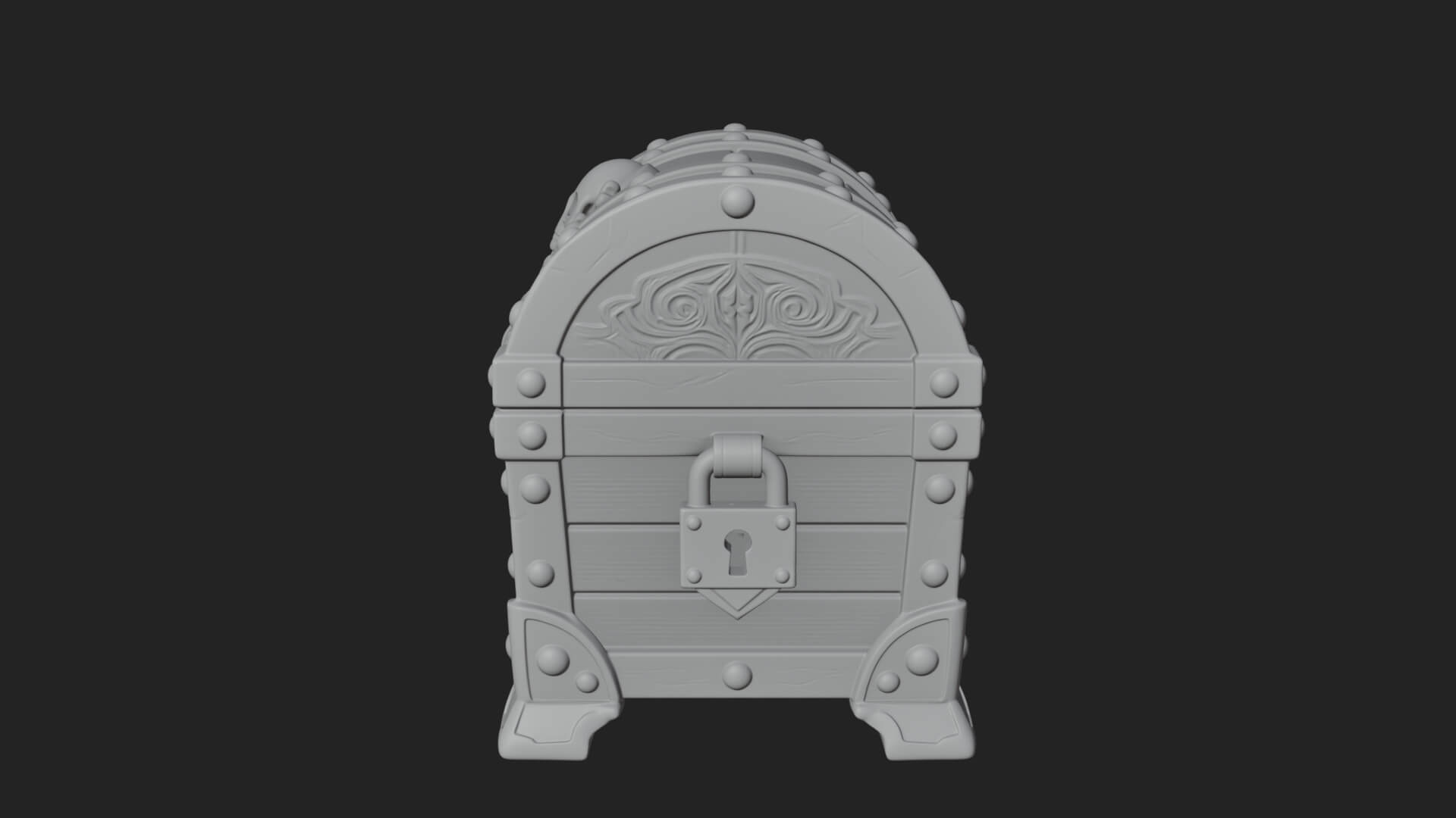 Skull Bone Treasure Chest Model Design 4 3D Print Model 3D Model
