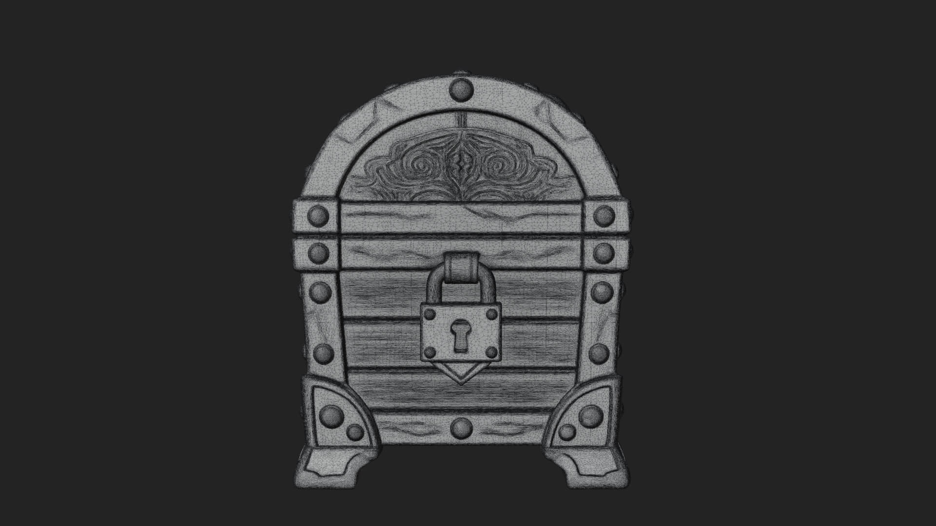 Skull Bone Treasure Chest Model Design 4 3D Print Model 3D Model