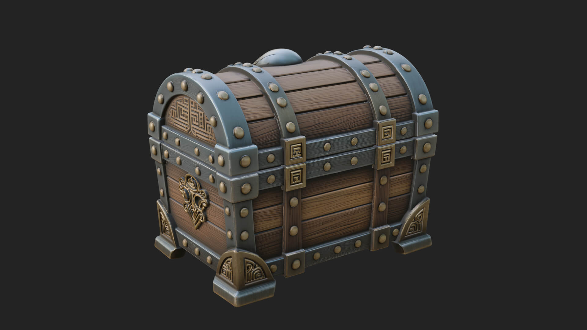 Skull Bone Treasure Chest Model Design 5 3D Print Model 3D Model