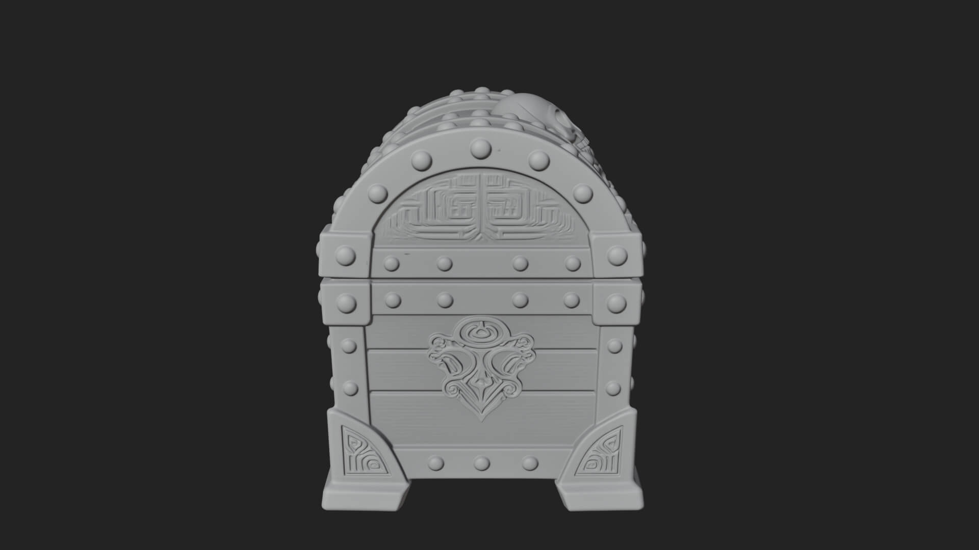 Skull Bone Treasure Chest Model Design 5 3D Print Model 3D Model