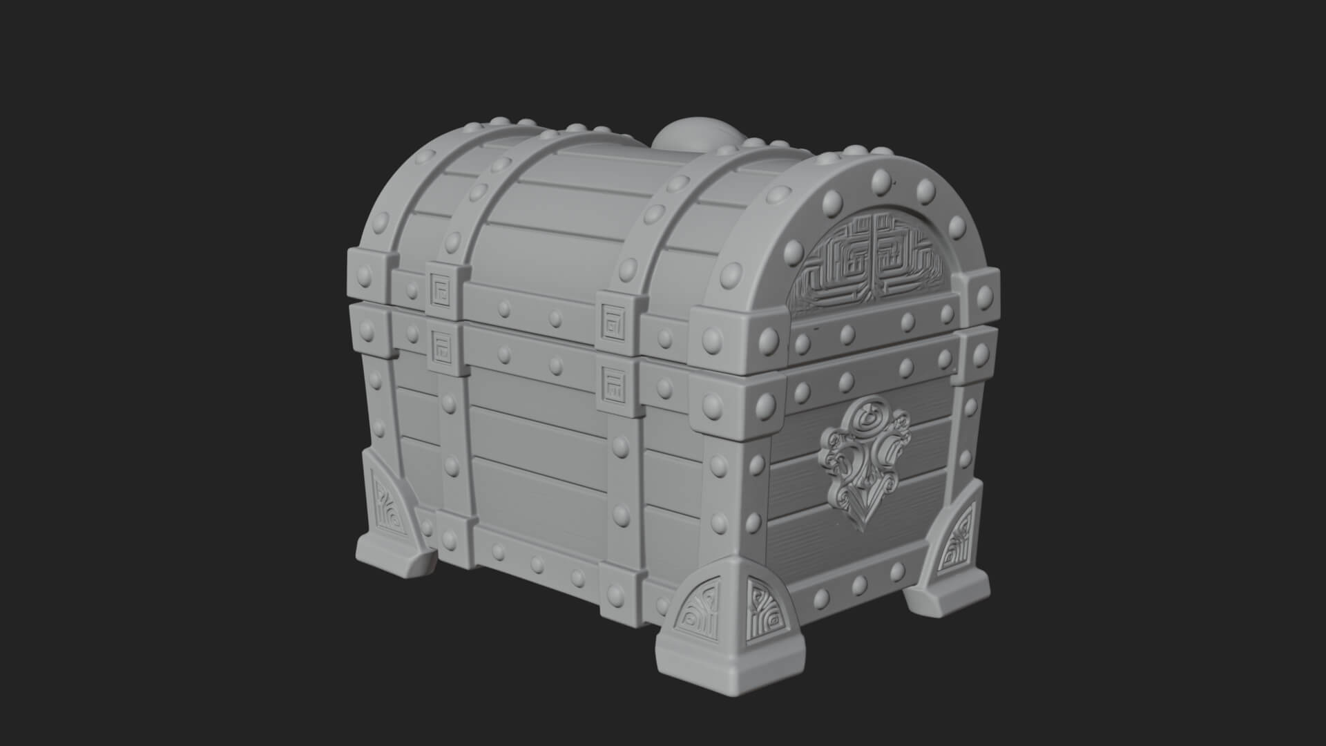Skull Bone Treasure Chest Model Design 5 3D Print Model 3D Model