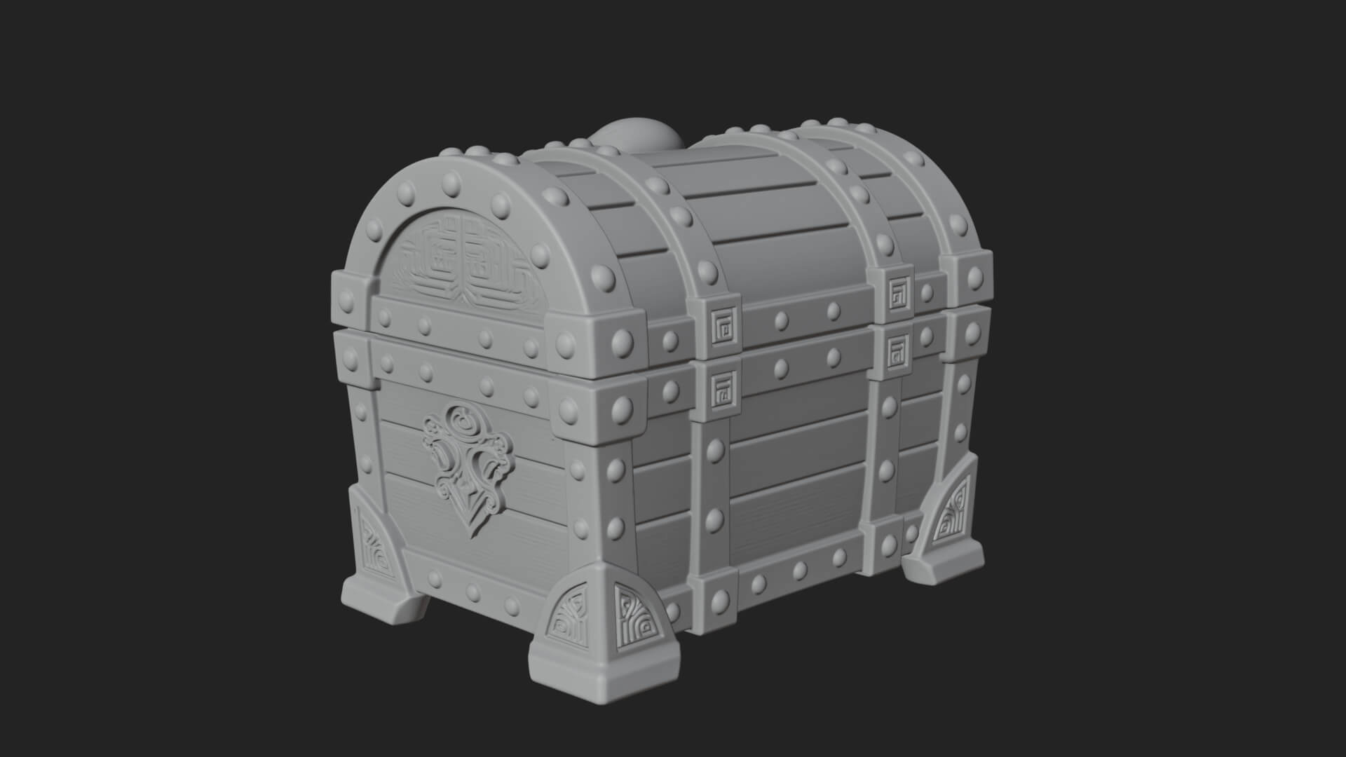 Skull Bone Treasure Chest Model Design 5 3D Print Model 3D Model