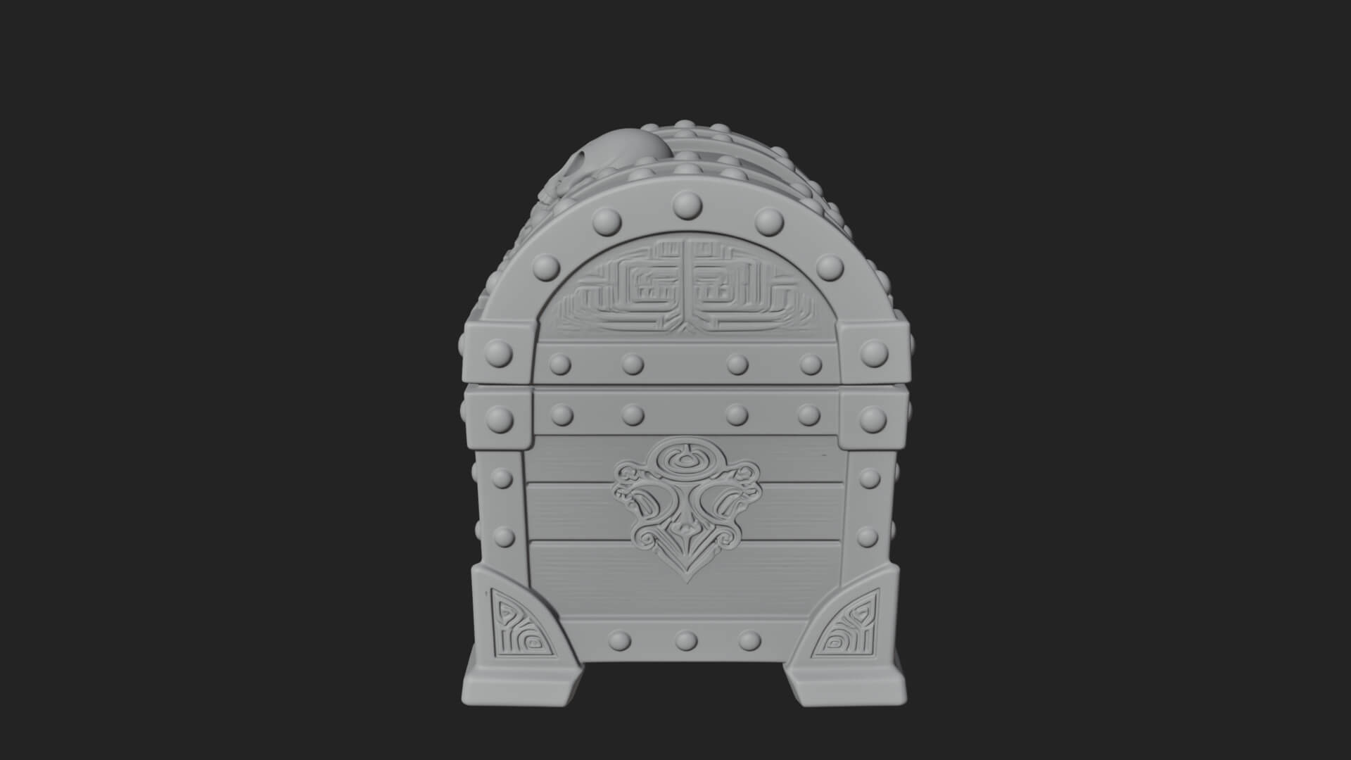 Skull Bone Treasure Chest Model Design 5 3D Print Model 3D Model