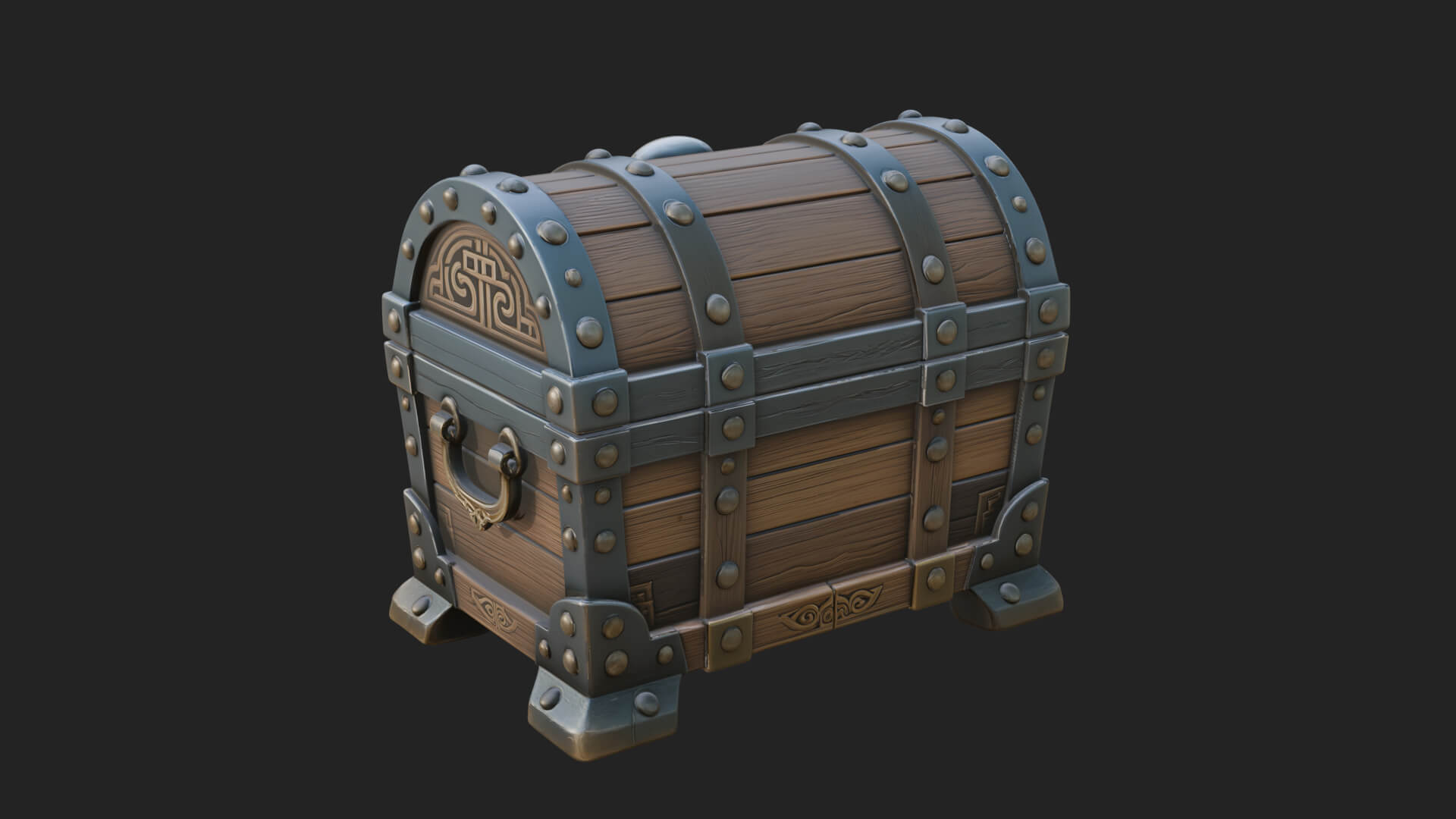 Skull Bone Treasure Chest Model Design 6 3D Print Model 3D Model