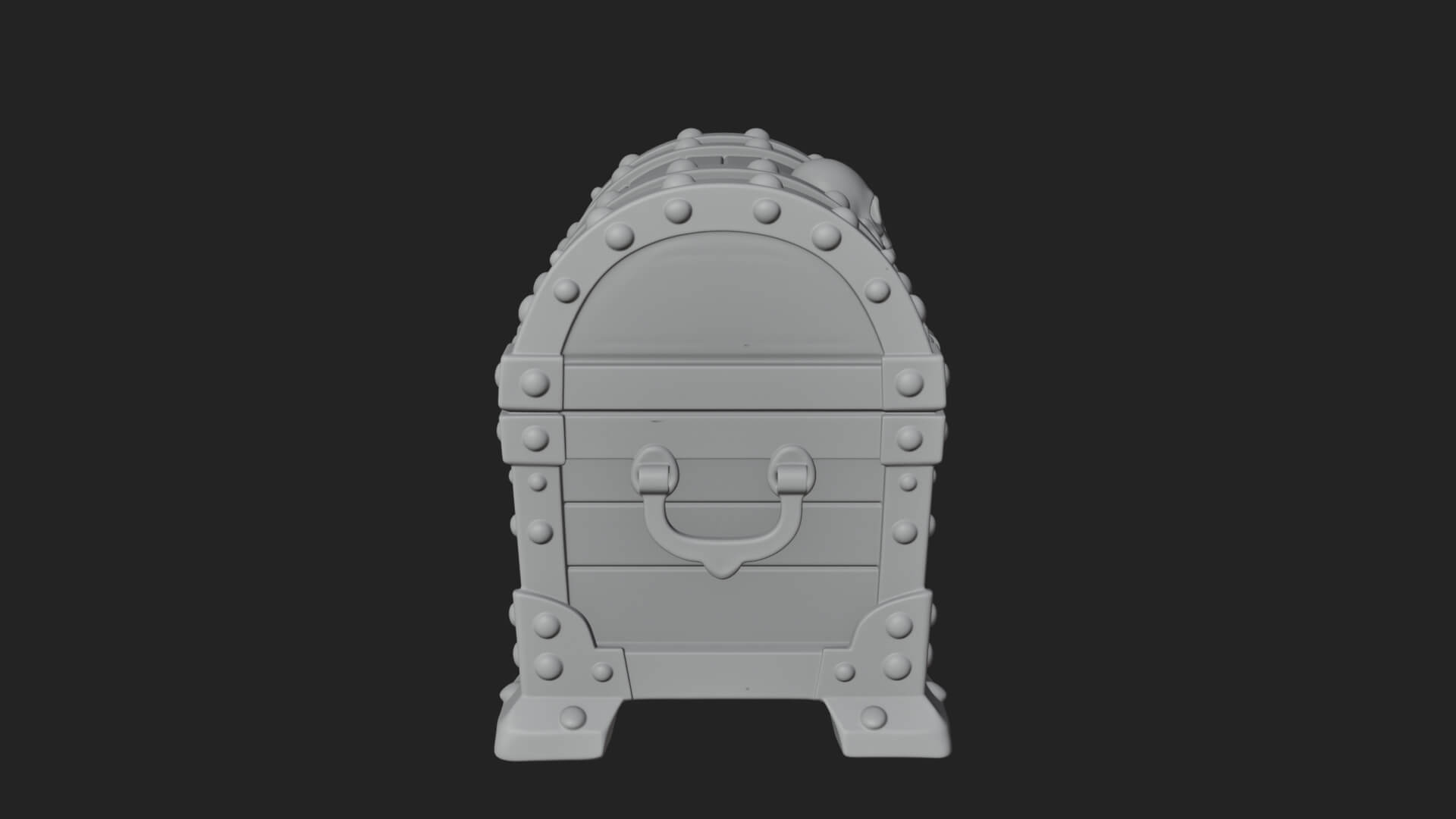 Skull Bone Treasure Chest Model Design 6 3D Print Model 3D Model