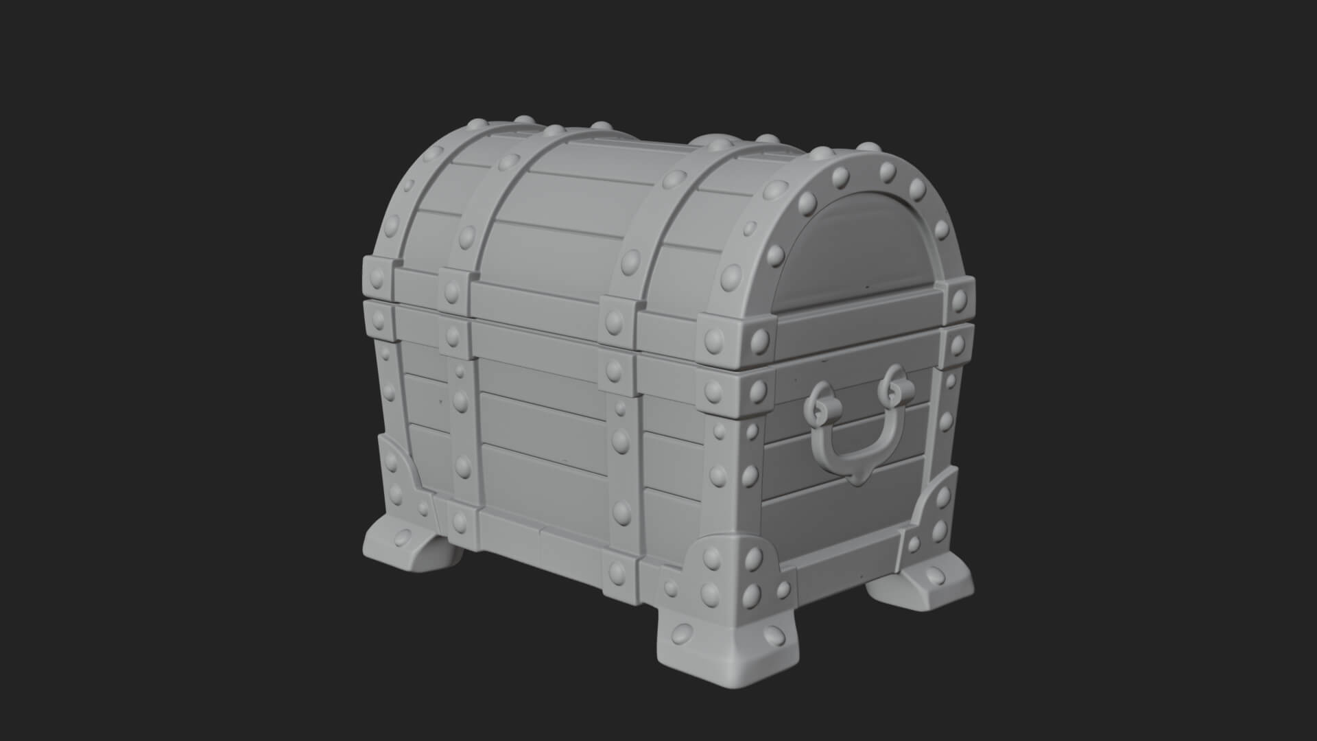 Skull Bone Treasure Chest Model Design 6 3D Print Model 3D Model
