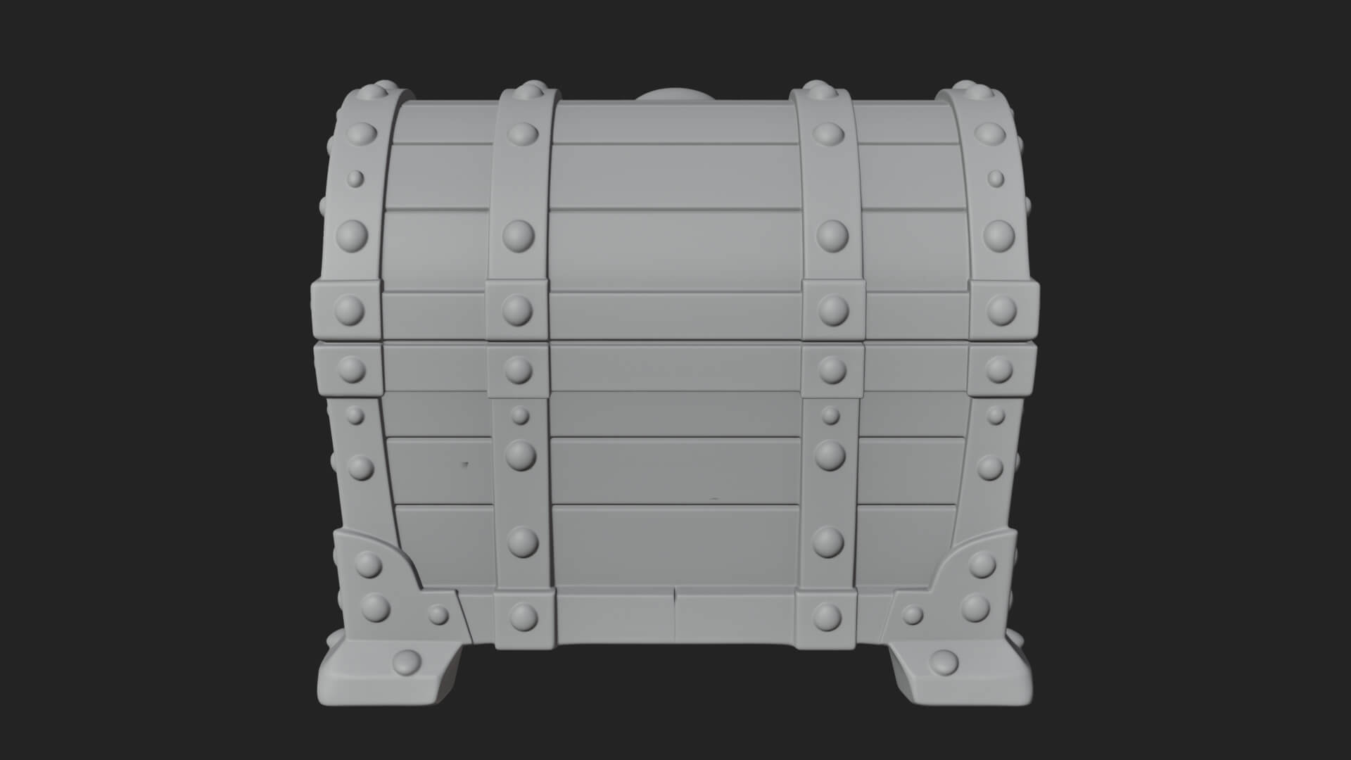 Skull Bone Treasure Chest Model Design 6 3D Print Model 3D Model