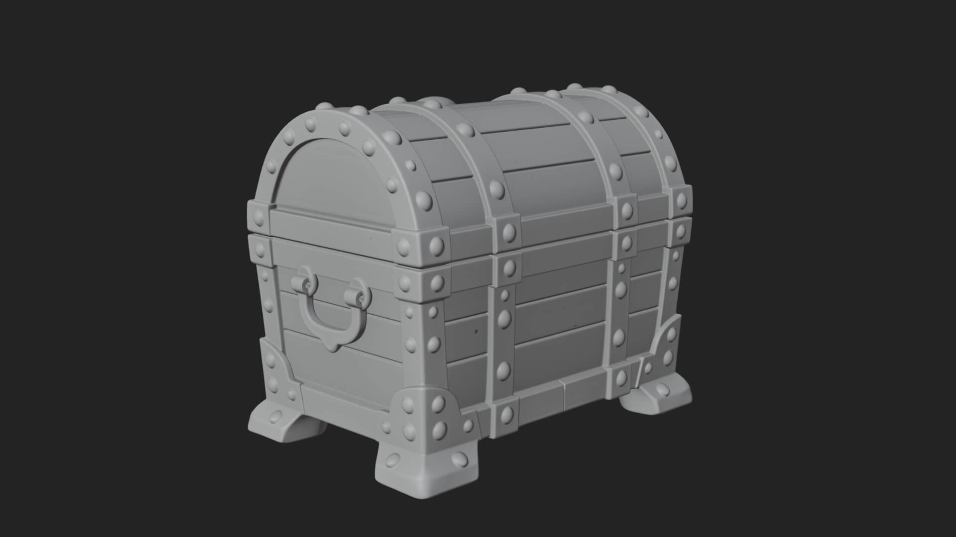 Skull Bone Treasure Chest Model Design 6 3D Print Model 3D Model