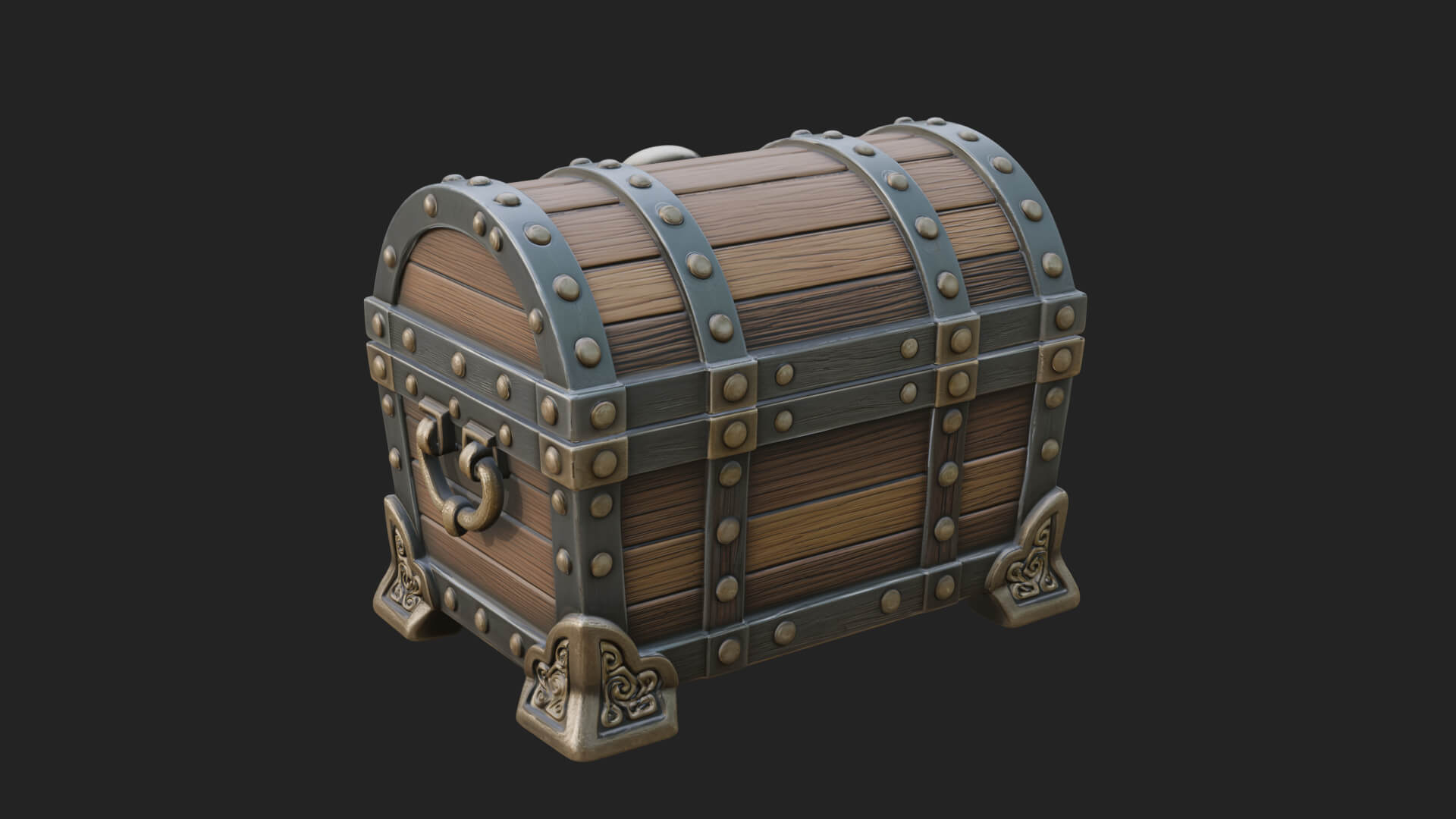 Skull Bone Treasure Chest Model Design 7 3D Print Model 3D Model