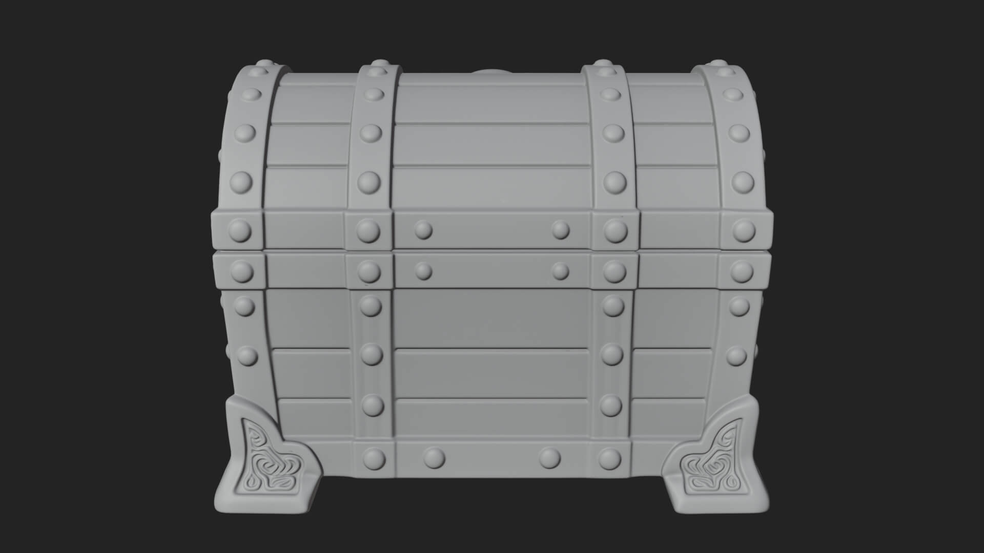 Skull Bone Treasure Chest Model Design 7 3D Print Model 3D Model