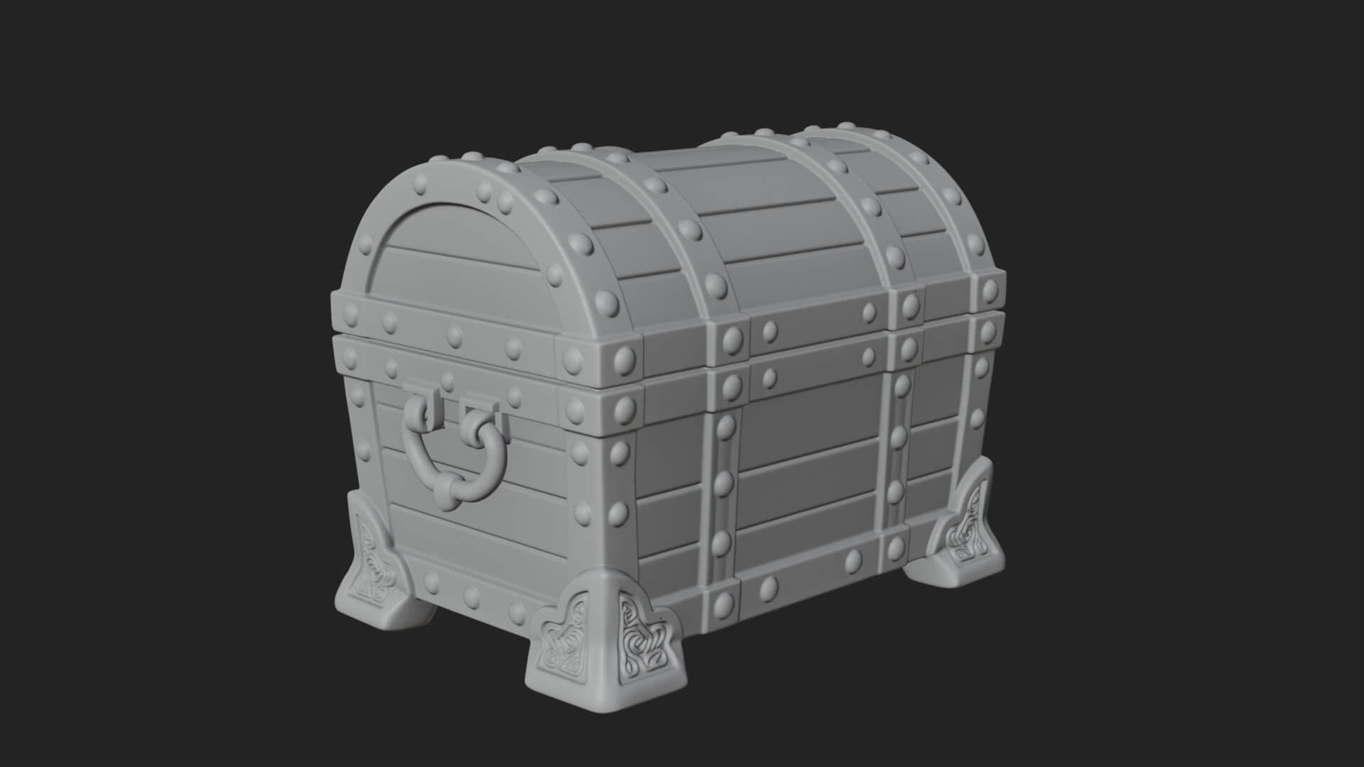 Skull Bone Treasure Chest Model Design 7 3D Print Model 3D Model