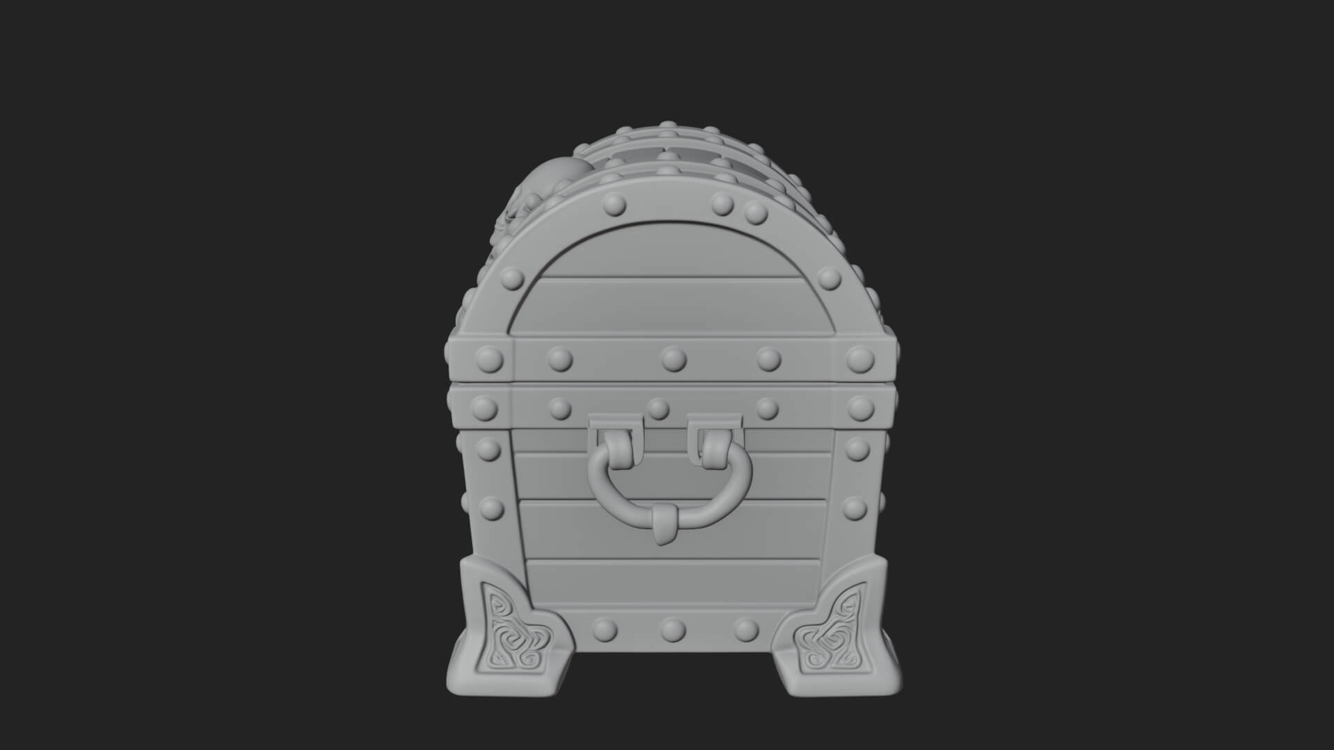 Skull Bone Treasure Chest Model Design 7 3D Print Model 3D Model