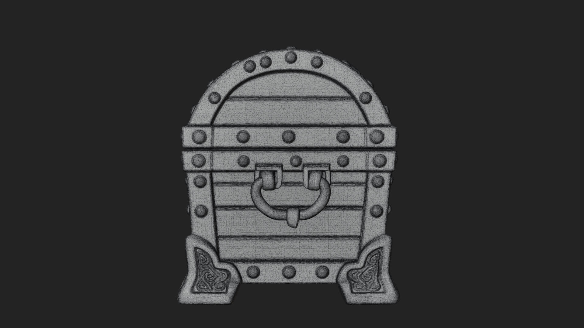 Skull Bone Treasure Chest Model Design 7 3D Print Model 3D Model