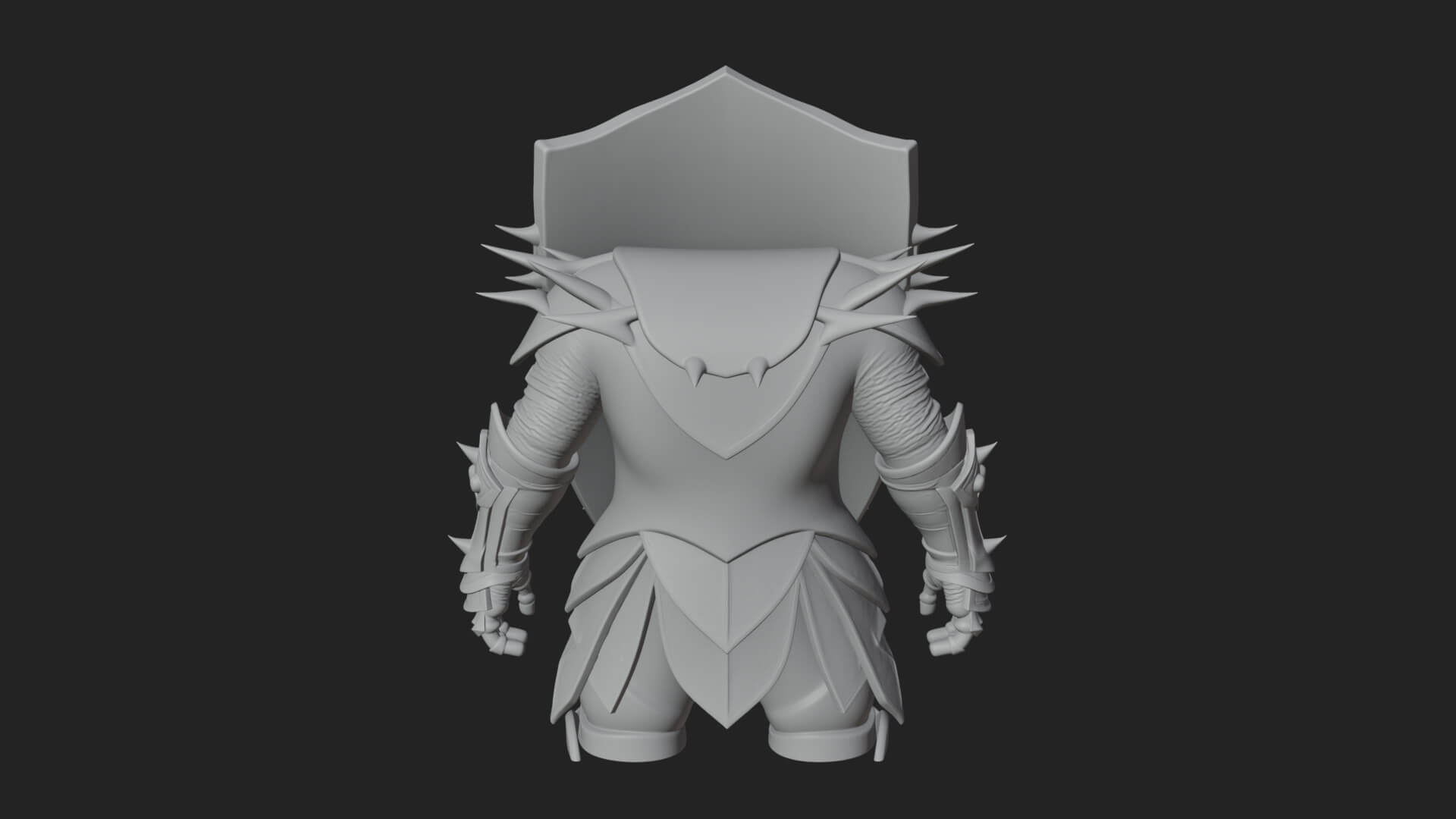 Skull Face Spiked Shield Model Design 4 3D Print Model 3D Model