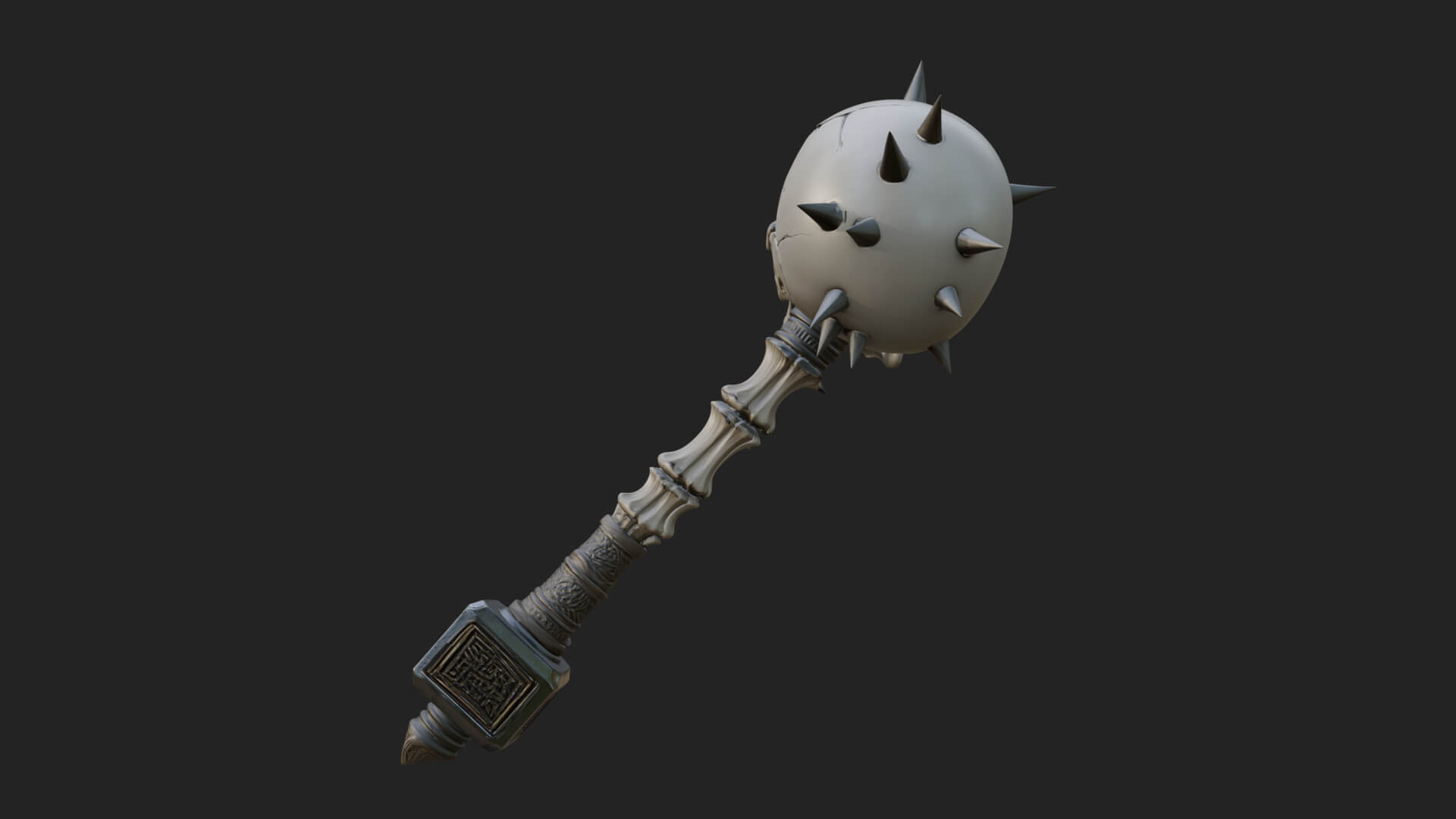 Skull Head War Hammer Model Design 3 3D Print Model 3D Model