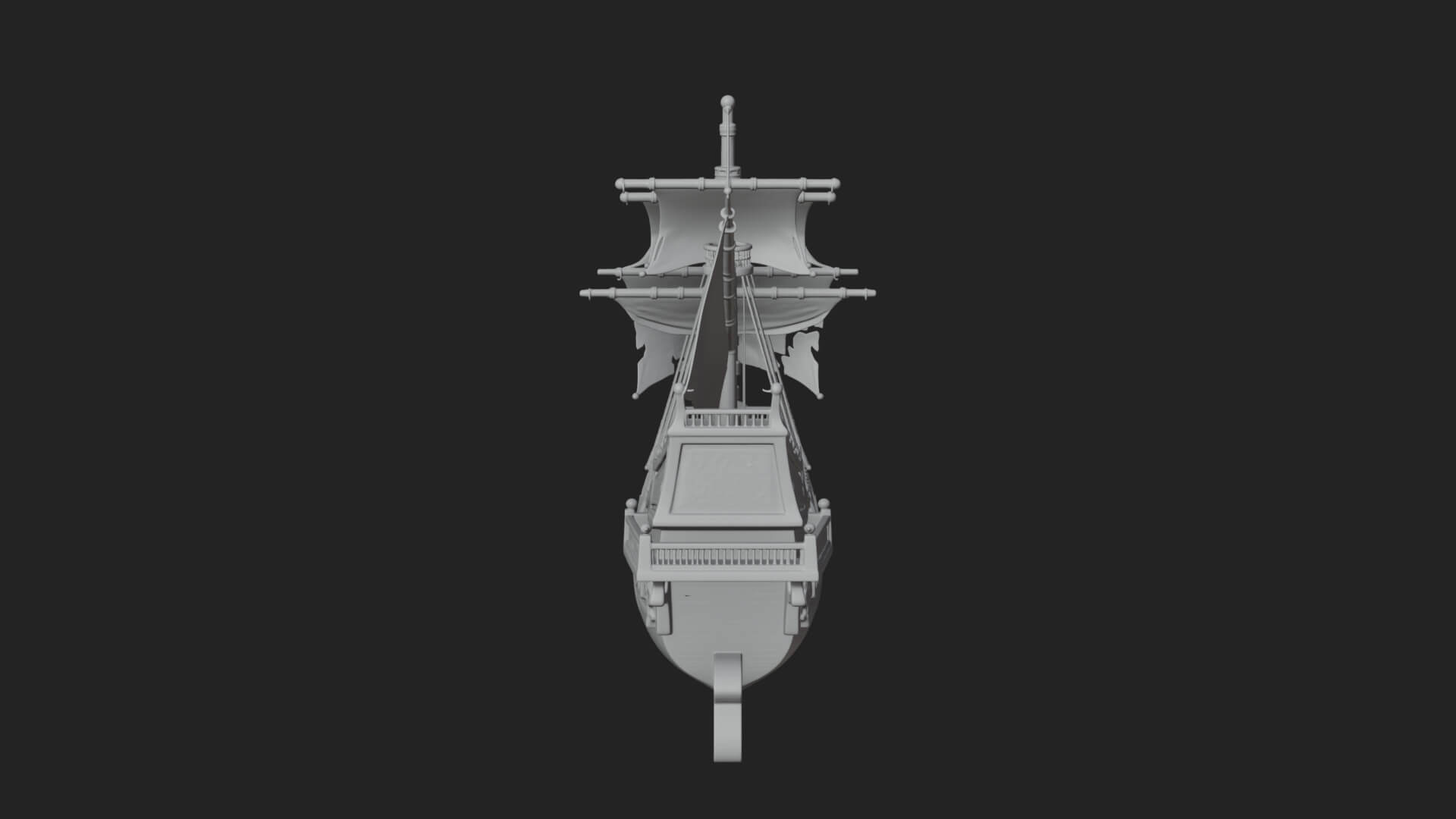 Skull Prow Pirate Ship Model Design 1 3D Print Model 3D Model