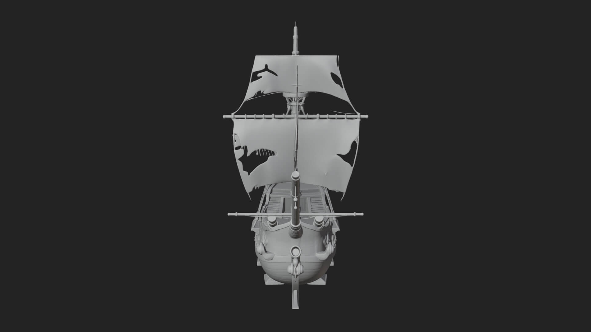Skull Prow Pirate Ship Model Design 2 3D Print Model 3D Model